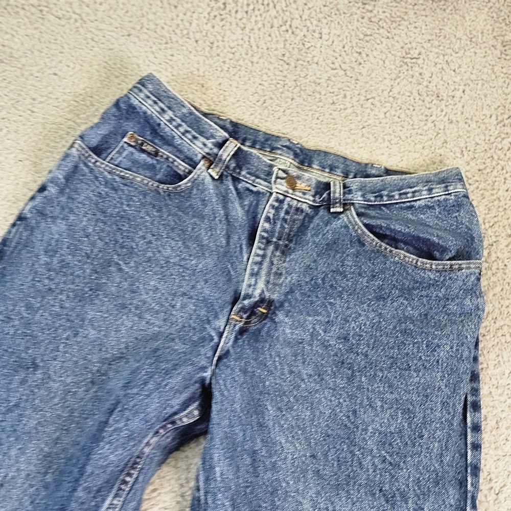 Lee Jeans Mens 36x34 Blue Regular Straight Leg Stone‎ Wash Denim Casual Pants